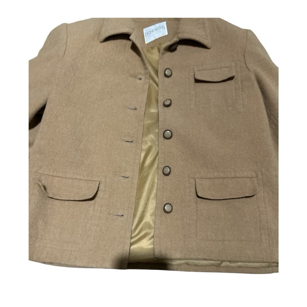 VTG Doncaster Women's Vintage Jacket Size 6 100% camel Hair classy  monochrome - Picture 3 of 6